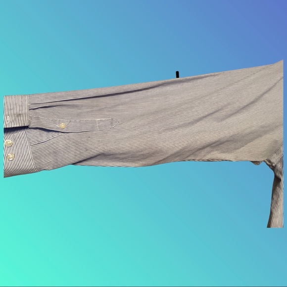 Van Heusen Size 17.5 Striped Dress Shirt - Picture 4 of 6